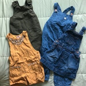 Toddler Girls overalls lot
